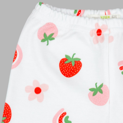 Штанишки Клубничка Чуди Кидс 454125-15 белый 02