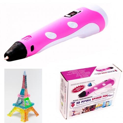 3D ручка Spider Pen Lite с дисплеем Наша игрушка 6400P розовая фото 4
