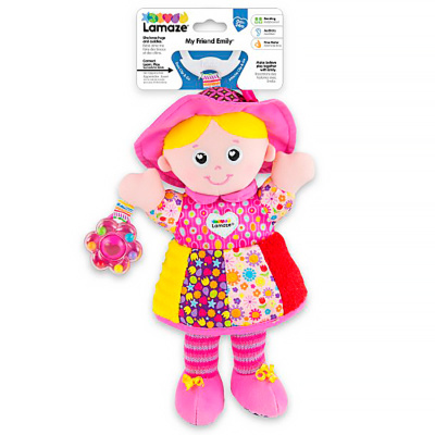 Игрушка с подвесом для малышей Кукла Эмилия развивающая Lamaze Tomy 65964 4