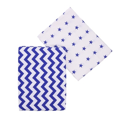 Комплект детского постельного белья 3 предмета Зигзаги Подушкино син