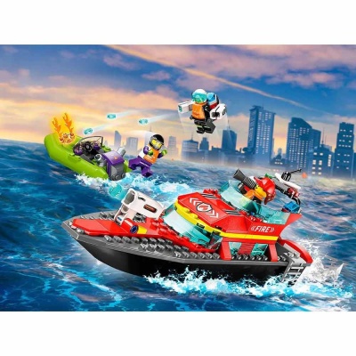 Конструктор Lego City 60373 Пожарная спасательная лодка