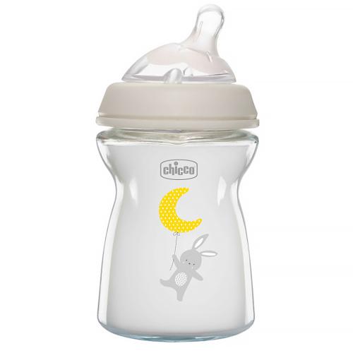 Бутылочка стеклянная 250 мл Natural Feeling Chicco 8058664153466 фото 2