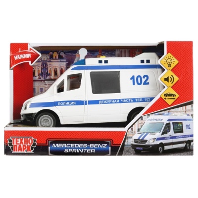 Металлическая машинка Mercedes-Benz Sprinter Полиция Технопарк SPRINTER-22PL-POL