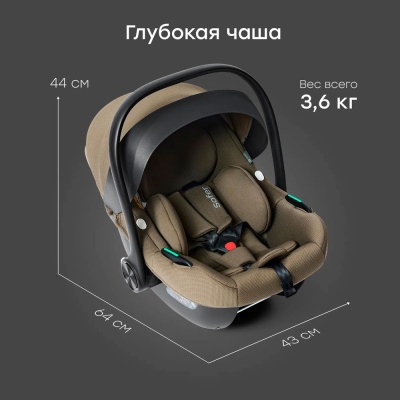 Автокресло 0-13 кг Happy Baby Safer dark olive 3