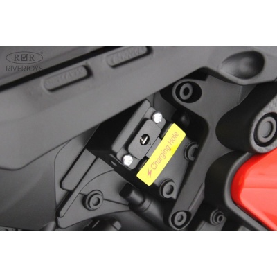 Детский электромотоцикл RiverToys М777БХ красный