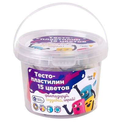 Набор для детской лепки Тесто-пластилин 15 цветов Dream Makers TA1066V 2