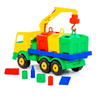 Игрушечная машинка Престиж Автомобиль-контейнеровоз Полесье 44181 2