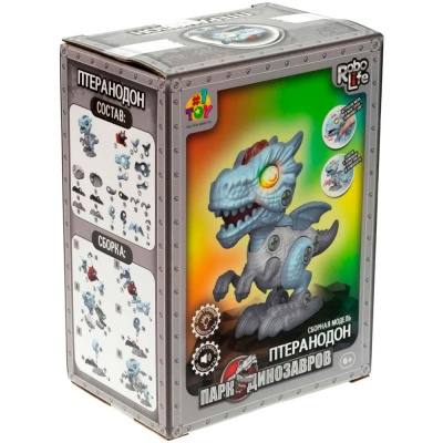 Конструктор Динозавр Птеранодон RoboLife 13.5 см свет и звук 1TOY Т23901 4