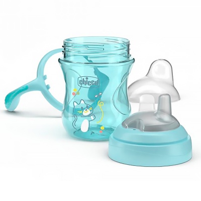 Поильник Transition Cup от 4 месяцев голубой Chicco 8058664180608 3