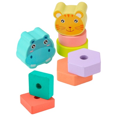 Деревянная пирамидка Рыжий кот И-4015 3