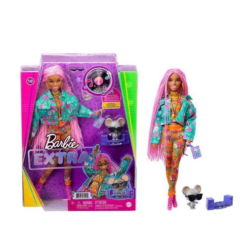 Кукла Barbie Экстра с розовыми косичками Mattel GXF09