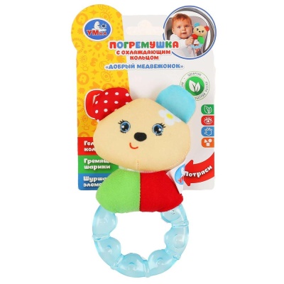 Погремушка с охлаждающим кольцом Добрый медвежонок Умка RPG-B3(312)