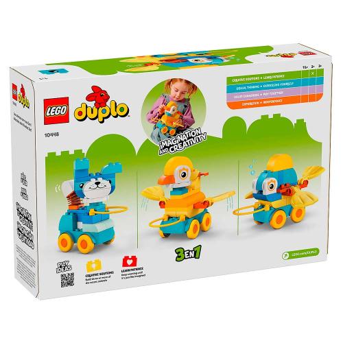 Конструктор Lego Duplo 10448 3 в 1 Животные на колёсах фото 5
