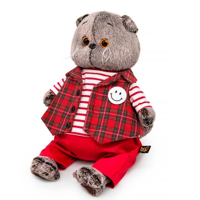 Мягкая Игрушка Басик 25 см в красно белом комплекте Budi Basa Ks25-260 2