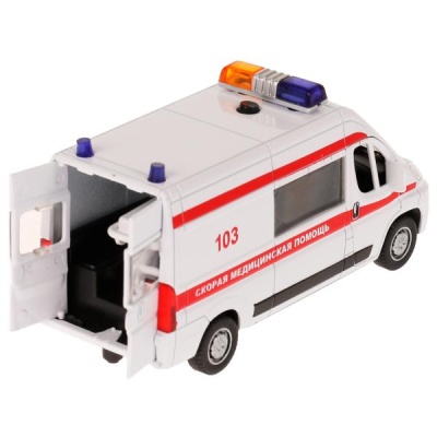 Игрушка Машина Скорая помощь Citroёn Jumper Технопарк JUMPER-14SLAMB-STRWH 1