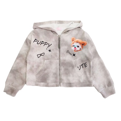 Толстовка для девочки Colabear 683884 серая 1