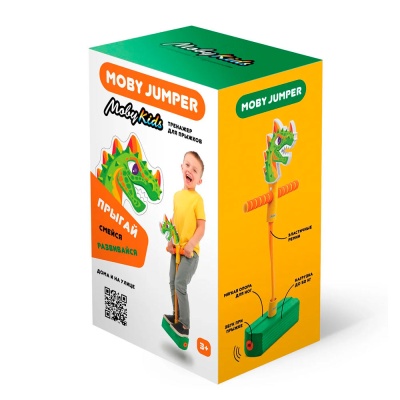 Тренажер для прыжков Moby Jumper Дино со звуком 68560 Moby Kids 3