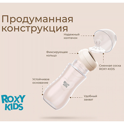 Бутылочка для кормления 330 мл от 6 месяцев Roxy-Kids RBTL-006-I 4