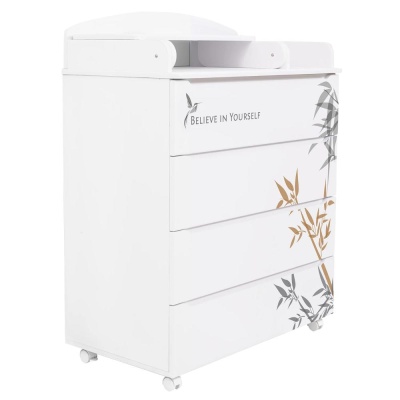 Комод с узким пеленальным столиком Indigo Green Line Бамбук