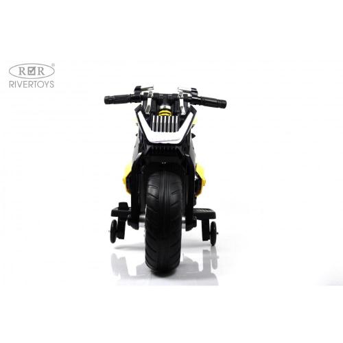 Детский электромотоцикл RiverToys Х111ХХ жёлтый фото 2