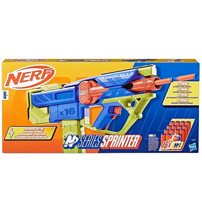 Бластер с 16 мягкими пулями Nerf Blaster Nerf N Series Sprinter Hasbro F8625 4