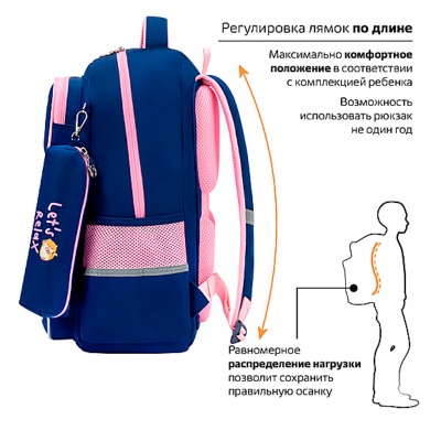 Рюкзак Complete детский Relaxing cats 1 отделение 5 карманов Юнландия 273121 4