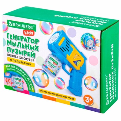 Бластер Генератор мыльных пузырей с подсветкой Brauberg 665147 4