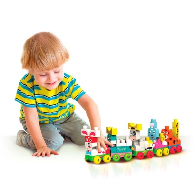 Конструктор для малышей Talky Blocks кнопочка Собачка Азбукварик 3