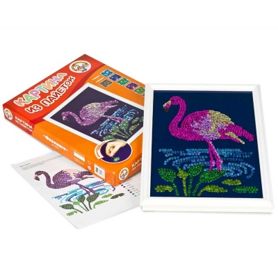 Картина из пайеток Фламинго Десятое Королевство 01467 2