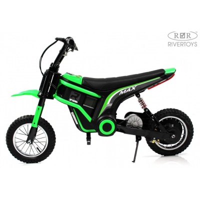 Детский электромотоцикл RiverToys A005AA зелёный 04