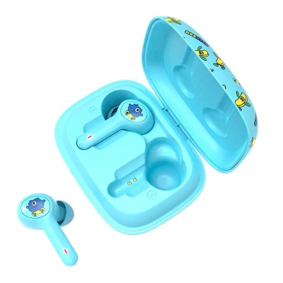 Беспроводные наушники с сенсорным управлением YLFS-06BT голубые 3