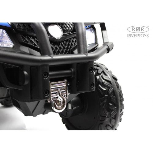 Детский электроквадроцикл 4WD RiverToys T001TT синий фото 20