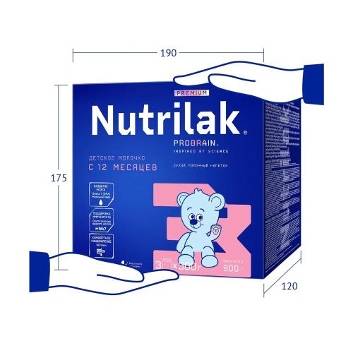 Детское молочко с пребиотиками и нуклеотидами Premium 3 Nutrilak 89510 фото 3