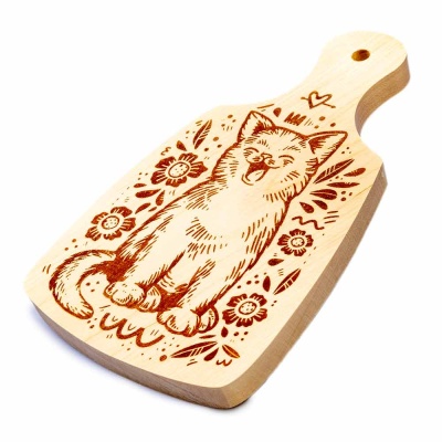 Разделочная доска для выжигания Котик Десятое Королевство 04141 4
