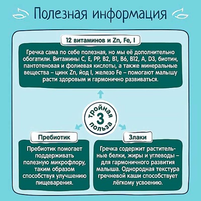 Каша молочная гречневая с черносливом 200 г от 4 месяцев ФрутоНяня 93657 3
