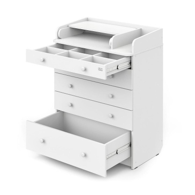 Комод пеленальный раскладной Атон Leo белый-белый 03