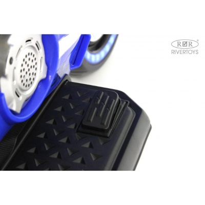 Детский электромотоцикл RiverToys М777БХ синий