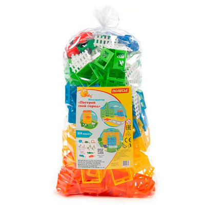 Конструктор Построй свой город 224 детали Полесье 53756 5