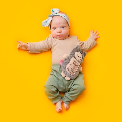 Игрушка 3 в 1 с вишнёвыми косточками Котёнок с метрикой Мякиши 4607070496847