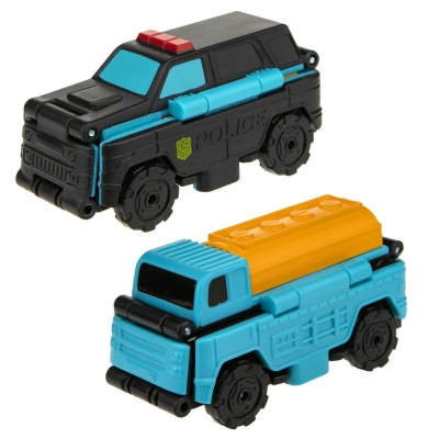 Машина Transcar Double Полиция - Бензовоз 1toy Т18279 1
