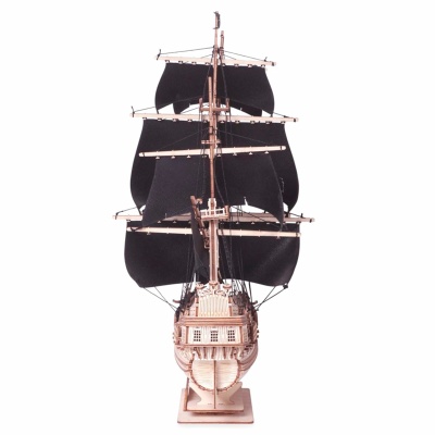 Конструктор деревянный Корабль Чёрное сердце 298 деталей Lemmo 0190 4