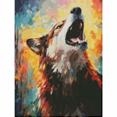 Алмазная мозаика Дикий волк 30х40 см полное заполнение Рыжий кот АЛМ-0047