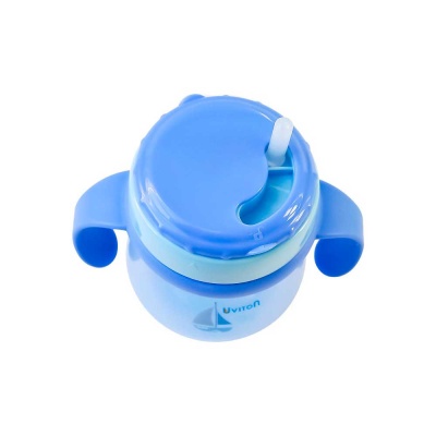 Поильник - непроливайка с трубочкой и  ручками Uviton 0094 3