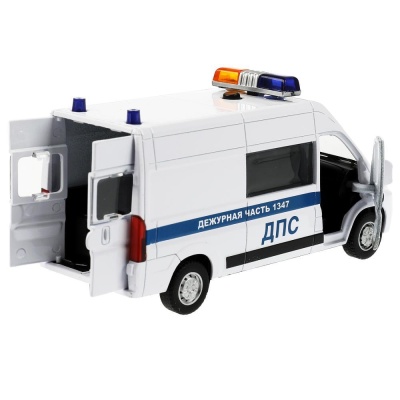 Машинка металлическая Citroen Jumper Полиция Технопарк JUMPER-14SLPOL-WH 05