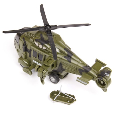 Вертолет Military Army Helicopter масштаб 1:16 с фрикционным механизмом Veld Co 70804 2