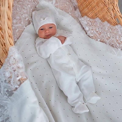 Комплект на выписку для девочки и мальчика Наследникъ 203-030-ЭК 5 Комплект на выписку для девочки и мальчика Наследникъ 203-030-ЭК 5