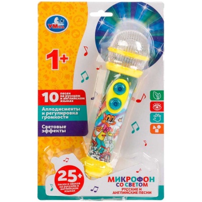 Музыкальный микрофон Русские и английские песни Умка HT834-R4
