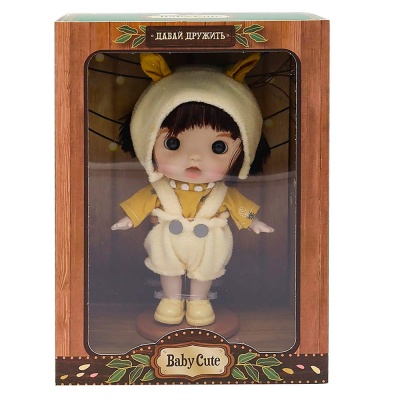 Кукла Baby Cute Maxi в шапке с желтыми ушками 18 см Funky Toys FT0689324 5