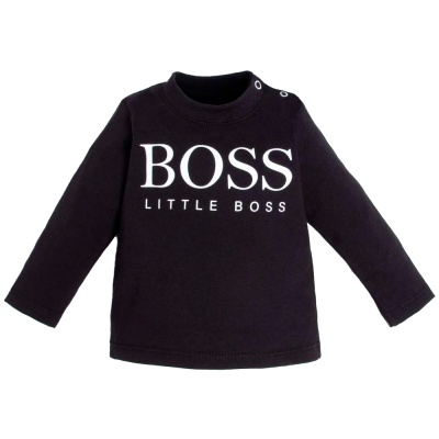 Футболка с длинным рукавом Little Boss Крошка Я 9096405 черная 1