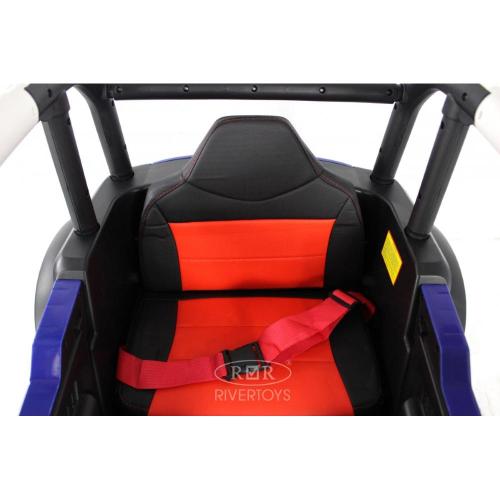Детский электромобиль RiverToys B222CP синий фото 9